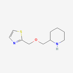 molecular formula C10H16N2OS B6594162 2-(Piperidin-2-ylmethoxymethyl)-1,3-thiazole CAS No. 933702-17-1