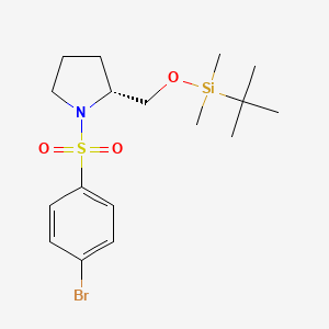 molecular formula C17H28BrNO3SSi B6594171 (R)-1-(4-Bromobenzenesulfonyl)-2-(tert-butyldimethylsilanyloxymethyl)pyrrolidine CAS No. 936727-81-0