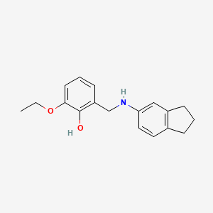 molecular formula C18H21NO2 B6594348 2-[(2,3-dihydro-1H-inden-5-ylamino)methyl]-6-ethoxyphenol CAS No. 1019554-61-0