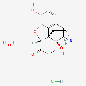 molecular formula C17H22ClNO5 B6594378 Oxymorphone hydrochloride monohydrate CAS No. 1415015-79-0