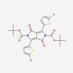 molecular formula C24H22Br2N2O6S2 B6594381 Di-tert-butyl 3,6-bis(5-bromothiophen-2-yl)-1,4-dioxopyrrolo[3,4-c]pyrrole-2,5(1H,4H)-dicarboxylate CAS No. 1046864-84-9