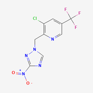 3-chloro-2-[(3-nitro-1H-1,2,4-triazol-1-yl)methyl]-5-(trifluoromethyl)pyridine