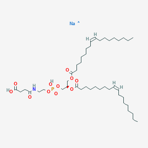 molecular formula C45H82NNaO11P B6594454 1,2-二油酰-sn-甘油-3-磷酸乙醇胺-N-(琥珀酰基)（钠盐） CAS No. 111613-33-3