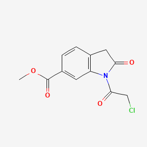 molecular formula C12H10ClNO4 B6594461 1-(2-氯乙酰基)-2-氧代吲哚啉-6-羧酸甲酯 CAS No. 1160293-25-3