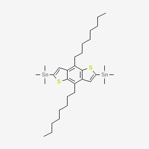 molecular formula C32H54S2Sn2 B6594462 4,8-Dioctyl-2,6-bis-trimethylstannylbenzo[1,2-b:4,5-b']dithiophene CAS No. 1160823-80-2