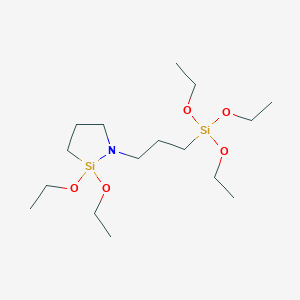 molecular formula C16H37NO5Si2 B6594495 2,2-Diethoxy-1-[3-(triethoxysilyl)propyl]-1-aza-2-silacyclopentane CAS No. 1184179-50-7