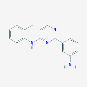 molecular formula C17H16N4 B6594516 2-(3-aminophenyl)-N-o-tolylpyrimidin-4-amine CAS No. 1206969-18-7