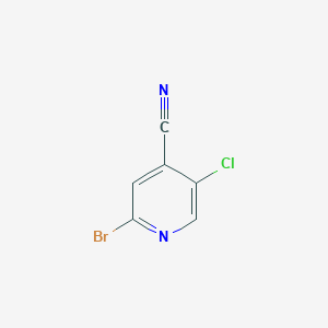 molecular formula C6H2BrClN2 B6594541 2-Bromo-5-chloroisonicotinonitrile CAS No. 1211537-53-9