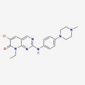 molecular formula C20H23BrN6O B6594577 6-溴-8-乙基-2-[[4-(4-甲基哌嗪-1-基)苯基]氨基]-8H-吡啶并[2,3-d]嘧啶-7-酮 CAS No. 1232030-40-8