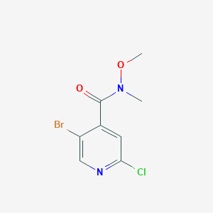 molecular formula C8H8BrClN2O2 B6594656 5-Bromo-2-chloro-N-methoxy-N-methylisonicotinamide CAS No. 1256790-08-5
