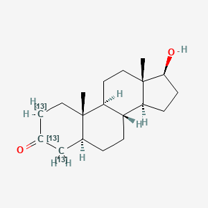(5alpha,17beta)-17-Hydroxyandrostan-3-one-2,3,4-13C3