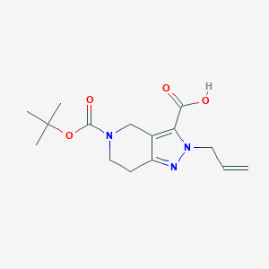 molecular formula C15H21N3O4 B6594662 5-(tert-butoxycarbonyl)-2-allyl-4,5,6,7-tetrahydro-2H-pyrazolo[4,3-c]pyridine-3-carboxylic acid CAS No. 1258652-69-5