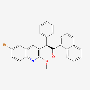 Ethanone, 2-(6-bromo-2-methoxy-3-quinolinyl)-1-(1-naphthalenyl)-2-phenyl-, (2R)-