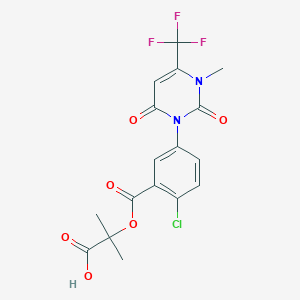 molecular formula C17H14ClF3N2O6 B6594761 Butafenacil (free acid) CAS No. 134605-66-6