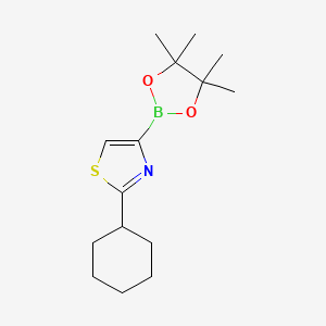 molecular formula C15H24BNO2S B6594809 2-(Cyclohexyl)thiazole-4-boronic acid pinacol ester CAS No. 1402166-61-3