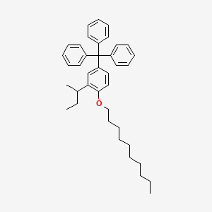 molecular formula C39H48O B6594821 Benzene, 1-(decyloxy)-2-(1-methylpropyl)-4-(triphenylmethyl)- CAS No. 1404190-37-9