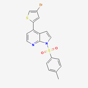 molecular formula C18H13BrN2O2S2 B6594835 4-(4-bromothiophen-2-yl)-1-tosyl-1H-pyrrolo[2,3-b]pyridine CAS No. 1415560-65-4