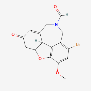 molecular formula C16H14BrNO4 B6594838 7-bromo-5-methoxy-2-oxo-3,3a,8,10-tetrahydro-2H-4-oxa-9-azacyclohepta[def]fluorene-9(3a1H)-carbaldehyde CAS No. 1415560-73-4