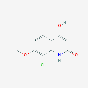 molecular formula C10H8ClNO3 B6594860 8-Chloro-7-methoxyquinoline-2,4-diol CAS No. 1415562-72-9