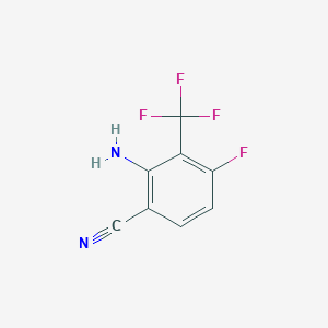 molecular formula C8H4F4N2 B6594916 Benzonitrile, 2-amino-4-fluoro-3-(trifluoromethyl)- CAS No. 1440535-22-7