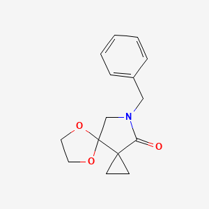 molecular formula C15H17NO3 B6594950 10-苄基-5,8-二氧杂-10-氮杂螺[2.0.44.33]十一烷-11-酮 CAS No. 147011-42-5
