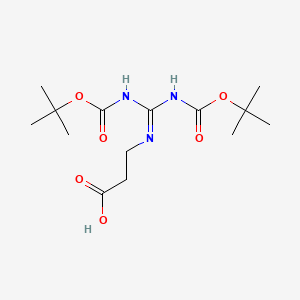 molecular formula C14H25N3O6 B6594992 beta-Alanine, N-[bis[[(1,1-dimethylethoxy)carbonyl]amino]methylene]- CAS No. 158478-77-4