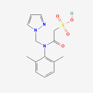 molecular formula C14H17N3O4S B6595042 2-[(2,6-dimethylphenyl)(1H-pyrazol-1-ylmethyl)amino]-2-oxoethanesulfonic acid CAS No. 172960-62-2