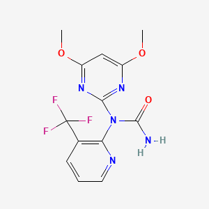 molecular formula C13H12F3N5O3 B6595063 N-(4,6-Dimethoxy-2-pyrimidinyl)-N-[3-(trifluoromethyl)-2-pyridinyl]urea CAS No. 178403-35-5