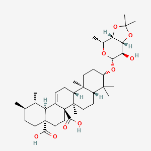molecular formula C39H60O9 B6595099 奎宁酸 3-O-(3',4'-O-异亚丙基)-β-D-岩藻糖苷 CAS No. 182132-59-8