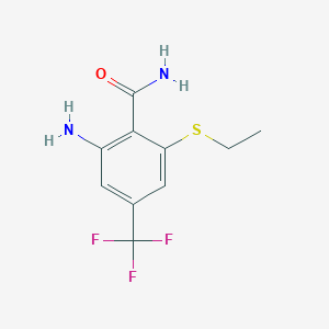 2-Amino-6-(ethylthio)-4-(trifluoromethyl)benzamide
