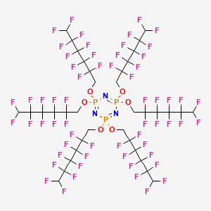molecular formula C36H18F60N3O6P3 B6595127 Hexakis((4-difluoromethylperfluorobutyl)methoxy)cyclotriphosphazene CAS No. 186406-48-4