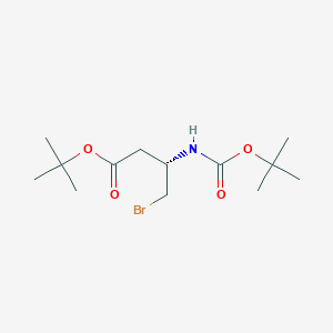 molecular formula C13H24BrNO4 B6595184 tert-Butyl (S)-3-(Boc-amino)-4-bromobutanoate CAS No. 2006286-94-6
