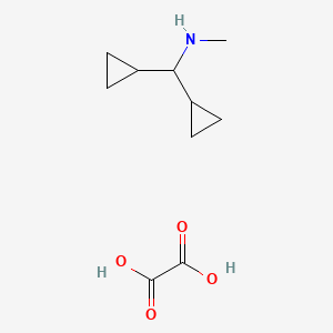molecular formula C10H17NO4 B6595281 1,1-Dicyclopropyl-N-methylmethanamine oxalate CAS No. 2089651-35-2
