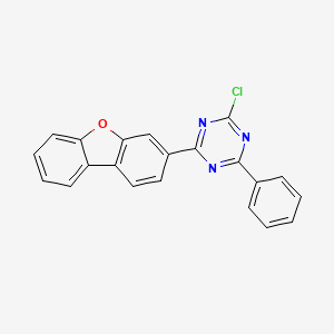 molecular formula C21H12ClN3O B6595312 2-Chloro-4-(dibenzo[b,d]furan-3-yl)-6-phenyl-1,3,5-triazine CAS No. 2142681-84-1