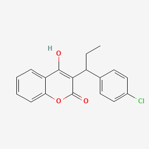 molecular formula C18H15ClO3 B6595426 3-(p-Chloro-alpha-ethylbenzyl)-4-hydroxycoumarin CAS No. 2728-02-1