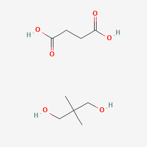 molecular formula C9H18O6 B6595441 丁二酸，与2,2-二甲基-1,3-丙二醇共聚物 CAS No. 28257-92-3