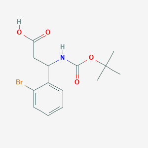 molecular formula C14H18BrNO4 B6595447 3-(2-Bromophenyl)-3-((tert-butoxycarbonyl)amino)propanoic acid CAS No. 284493-55-6