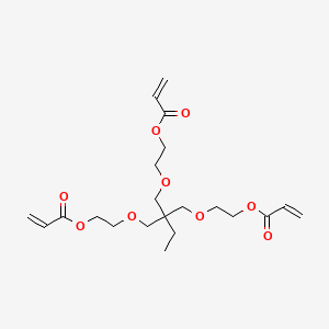 molecular formula C21H32O9 B6595453 (2-Ethyl-2-((2-((1-oxoallyl)oxy)ethoxy)methyl)-1,3-propanediyl)bis(oxy-2,1-ethanediyl) diacrylate CAS No. 28961-43-5