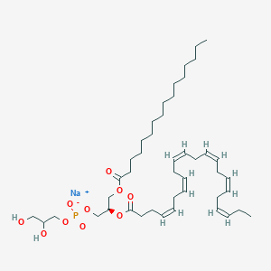 molecular formula C44H74NaO10P B6595654 Sodium 2,3-dihydroxypropyl (2R)-2-{[(4Z,7Z,10Z,13Z,16Z,19Z)-docosa-4,7,10,13,16,19-hexaenoyl]oxy}-3-(hexadecanoyloxy)propyl phosphate CAS No. 384833-22-1