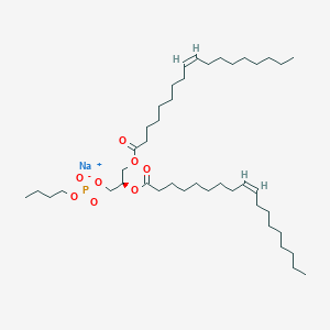 molecular formula C43H80NaO8P B6595658 Sodium (2R)-2,3-bis{[(9Z)-octadec-9-enoyl]oxy}propyl butyl phosphate CAS No. 384835-47-6