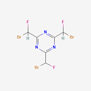 molecular formula C6H3Br3F3N3 B6595684 Tris(bromofluoromethyl)-s-triazine CAS No. 402-94-8