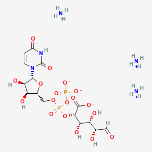 molecular formula C15H31N5O18P2 B6595711 三氮环; (2S,3S,4S,5R)-2-[[(2R,3S,4R,5R)-5-(2,4-二氧嘧啶-1-基)-3,4-二羟基氧杂环-2-基]甲氧基-膦酸酯氧基膦酰]氧基-3,4,5-三羟基-6-氧代己酸盐 CAS No. 43195-60-4