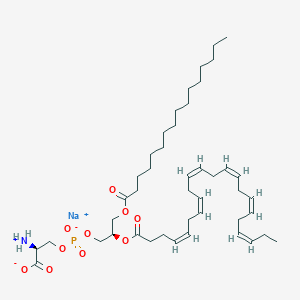 molecular formula C44H73NNaO10P B6595731 Sodium (2S,8R,13Z,16Z,19Z,22Z,25Z,28Z)-2-azaniumyl-8-[(hexadecanoyloxy)methyl]-5-oxido-5,10-dioxo-4,6,9-trioxa-5lambda~5~-phosphahentriaconta-13,16,19,22,25,28-hexaen-1-oate CAS No. 474943-17-4