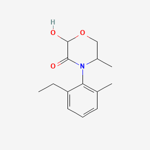molecular formula C14H19NO3 B6595975 4-(2-Ethyl-6-methylphenyl)-2-hydroxy-5-methylmorpholin-3-one CAS No. 61520-54-5