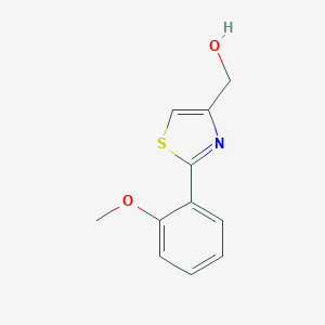 molecular formula C11H11NO2S B065961 [2-(2-Methoxy-phenyl)-thiazol-4-YL]-methanol CAS No. 187793-07-3