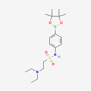 molecular formula C18H31BN2O4S B6596148 Ethanesulfonamide, 2-(diethylamino)-N-[4-(4,4,5,5-tetramethyl-1,3,2-dioxaborolan-2-yl)phenyl]- CAS No. 756520-46-4
