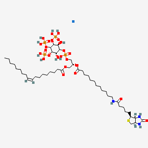 sodium;[(2R)-2-[12-[5-[(3aS,4S,6aR)-2-oxo-1,3,3a,4,6,6a-hexahydrothieno[3,4-d]imidazol-4-yl]pentanoylamino]dodecanoyloxy]-3-[[(2S,3S,5R,6S)-2,6-dihydroxy-3,4,5-triphosphonooxycyclohexyl]oxy-hydroxyphosphoryl]oxypropyl] (Z)-octadec-9-enoate