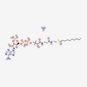 molecular formula C31H57N8O17P3S B6596224 CoenzymeA,S-decanoate,ammoniumsalt(1:3) CAS No. 799812-83-2