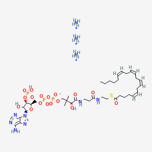 triazanium;[(2R,3R,5R)-5-(6-aminopurin-9-yl)-4-hydroxy-2-[[[[(3R)-3-hydroxy-4-[[3-[2-[(5Z,8Z,11Z,14Z)-icosa-5,8,11,14-tetraenoyl]sulfanylethylamino]-3-oxopropyl]amino]-2,2-dimethyl-4-oxobutoxy]-oxidophosphoryl]oxy-oxidophosphoryl]oxymethyl]oxolan-3-yl] hydrogen phosphate