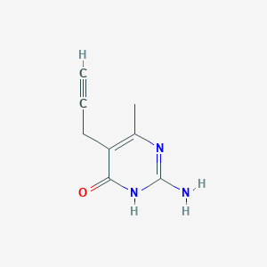 molecular formula C8H9N3O B6596302 4-Methyl-6-hydroxy-5-(2-propynyl)-2-pyrimidinamine CAS No. 81887-01-6